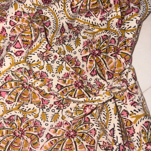 NWOT Spartina 449 Alisa Wrap Dress - Pepper Hall Batik Size Medium Fall Colors - Picture 5 of 12